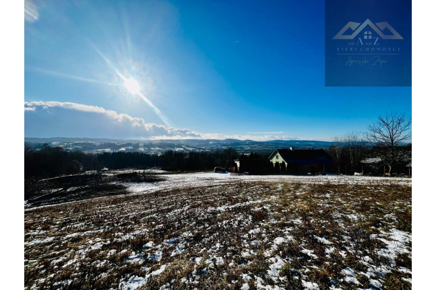 małopolskie, tarnowski, Gromnik, Siemiech&oacute;w, Działka z widokiem na g&oacute;ry.