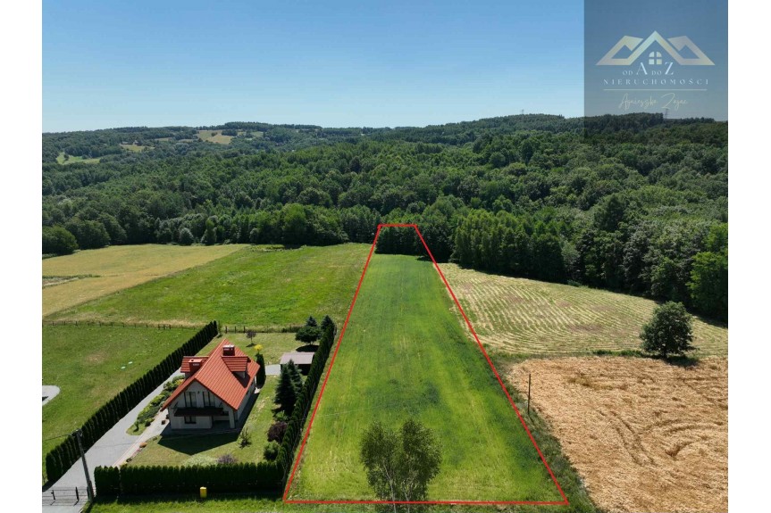 małopolskie, tarnowski, Skrzysz&oacute;w, Łękawica, Na sprzedaż działka 59 ar&oacute;w Łękawica k. Tarnowa