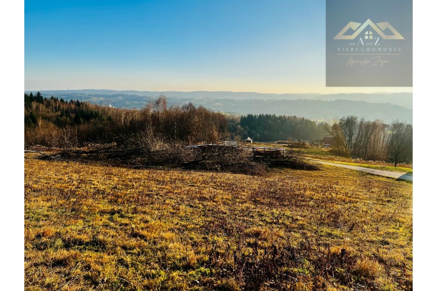 małopolskie, tarnowski, Gromnik, Siemiech&oacute;w, Działka z widokiem na g&oacute;ry.