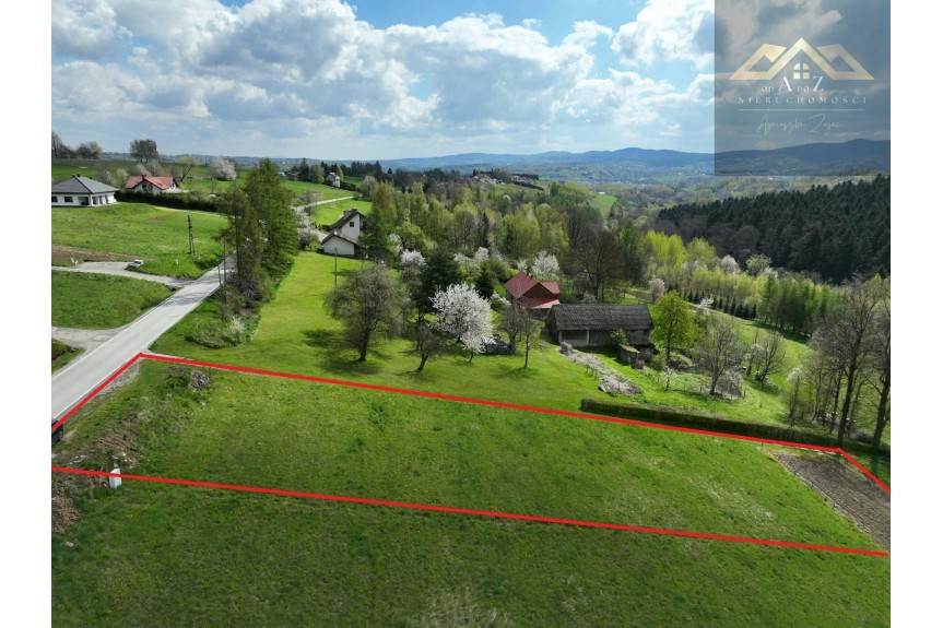 małopolskie, tarnowski, Tuch&oacute;w, Działka z widokiem na las