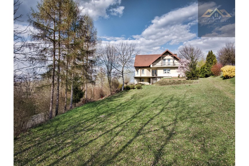 małopolskie, tarnowski, Pleśna, Szczepanowice, Dom z widokiem na Dunajec