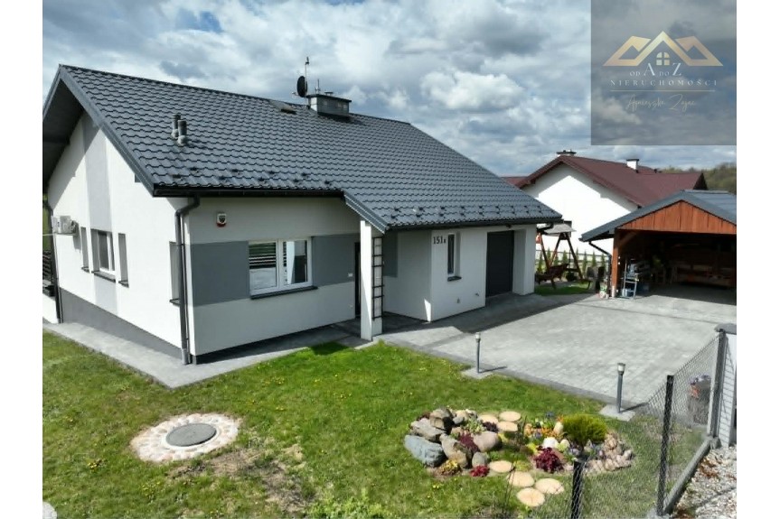 małopolskie, tarnowski, Skrzysz&oacute;w, Pog&oacute;rska Wola, Nowoczesny dom w Pog&oacute;rskiej Woli, gmina Skrzysz&oacute;w